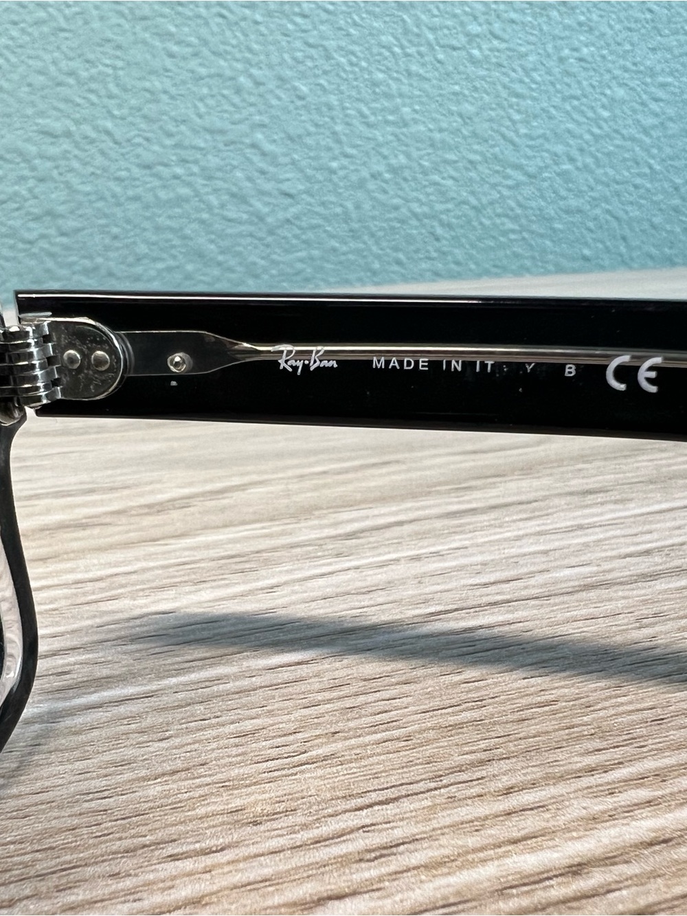 Ray-Ban Black Frame Sunglasses with Blue Gradient Lenses - Picture 6 of 9